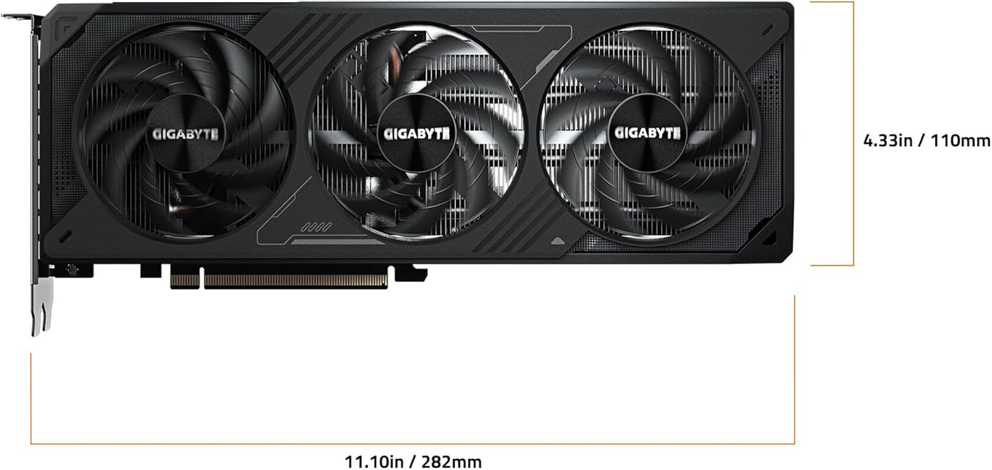 GIGABYTE GeForce RTX 5070 WINDFORCE OC SFF 12G Graphics Card, 12GB 192-bit GDDR7, PCIe 5.0, WINDFORCE Cooling System, GV-N5070WF3OC-12GD Video Card