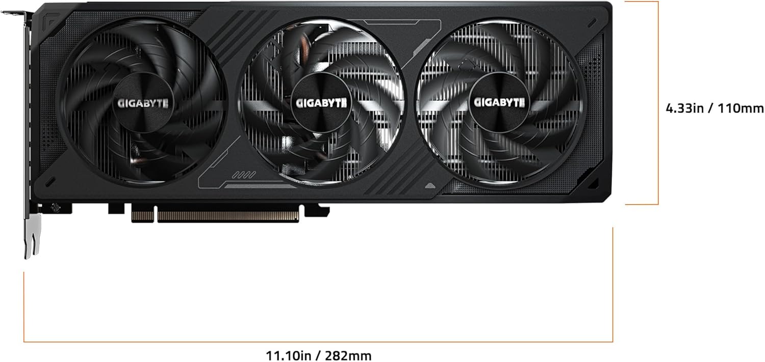GIGABYTE GeForce RTX 5070 WINDFORCE OC SFF 12G Graphics Card, 12GB 192-bit GDDR7, PCIe 5.0, WINDFORCE Cooling System, GV-N5070WF3OC-12GD Video Card