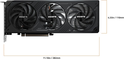 GIGABYTE GeForce RTX 5070 WINDFORCE OC SFF 12G Graphics Card, 12GB 192-bit GDDR7, PCIe 5.0, WINDFORCE Cooling System, GV-N5070WF3OC-12GD Video Card