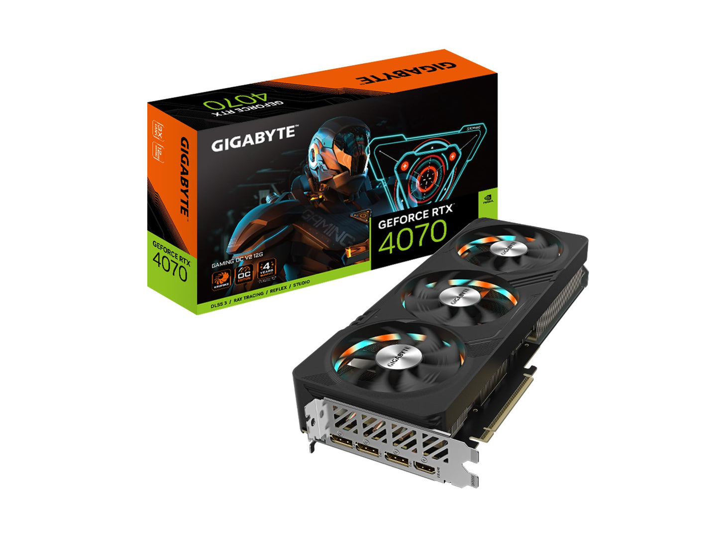 GIGABYTE GeForce RTX 5070 WINDFORCE OC SFF 12G Graphics Card, 12GB 192-bit GDDR7, PCIe 5.0, WINDFORCE Cooling System, GV-N5070WF3OC-12GD Video Card