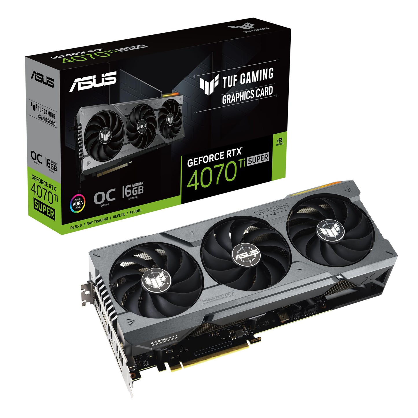 ASUS TUF Gaming GeForce RTX ™ 5070 Ti 16GB GDDR7 OC Edition Gaming Graphics Card (PCIe® 5.0, HDMI®/DP 2.1, 3.125-slot, Military-Grade Components, Protective PCB Coating, axial-tech Fans)