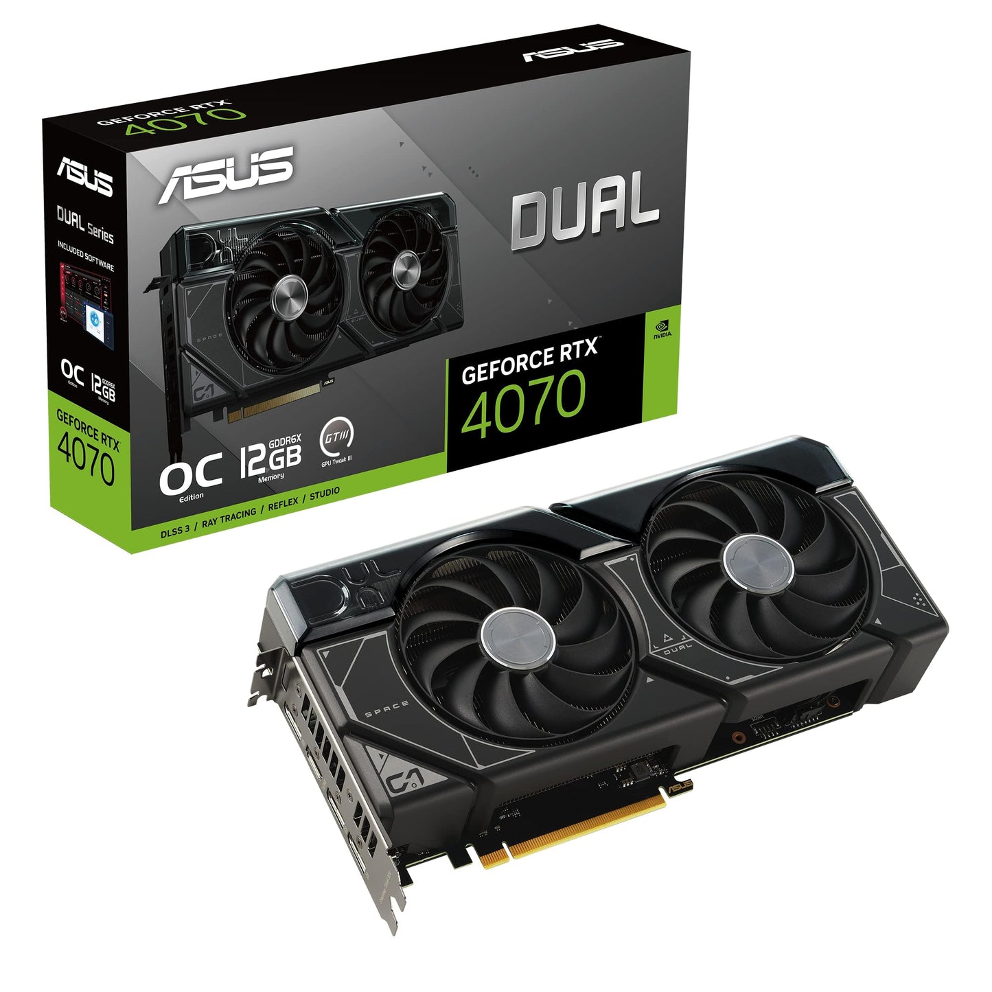 ASUS TUF Gaming GeForce RTX ™ 5070 12GB GDDR7 OC Edition Gaming Graphics Card (PCIe® 5.0, HDMI®/DP 2.1, 3.125-slot, Military-Grade Components, Protective PCB Coating, axial-tech Fans)