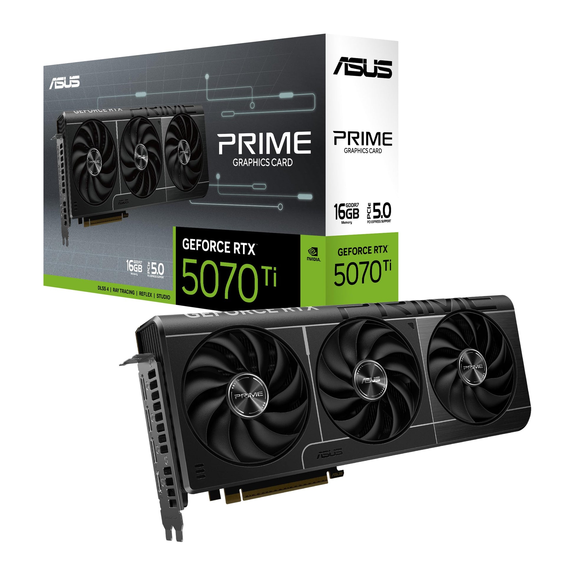ASUS TUF Gaming GeForce RTX ™ 5070 Ti 16GB GDDR7 OC Edition Gaming Graphics Card (PCIe® 5.0, HDMI®/DP 2.1, 3.125-slot, Military-Grade Components, Protective PCB Coating, axial-tech Fans)