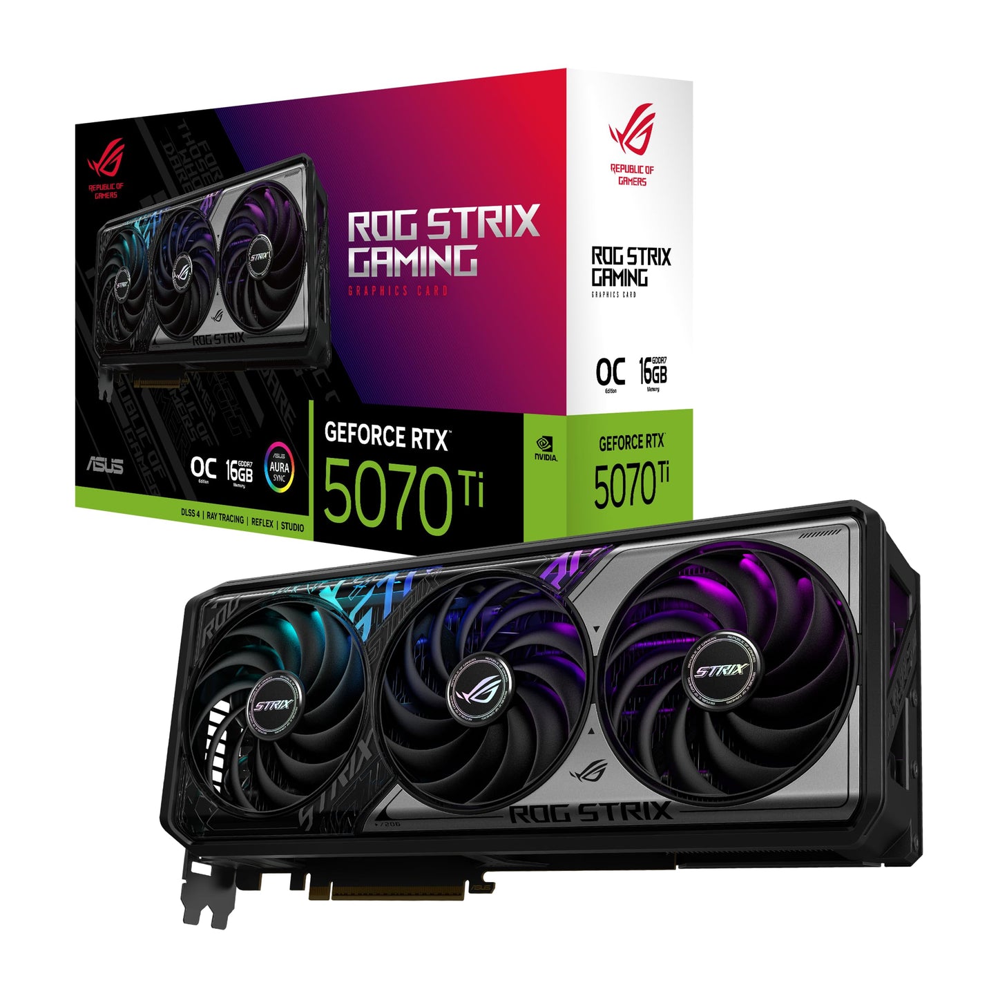 ASUS TUF Gaming GeForce RTX ™ 5070 Ti 16GB GDDR7 OC Edition Gaming Graphics Card (PCIe® 5.0, HDMI®/DP 2.1, 3.125-slot, Military-Grade Components, Protective PCB Coating, axial-tech Fans)