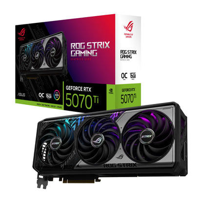 ASUS TUF Gaming GeForce RTX ™ 5070 Ti 16GB GDDR7 OC Edition Gaming Graphics Card (PCIe® 5.0, HDMI®/DP 2.1, 3.125-slot, Military-Grade Components, Protective PCB Coating, axial-tech Fans)